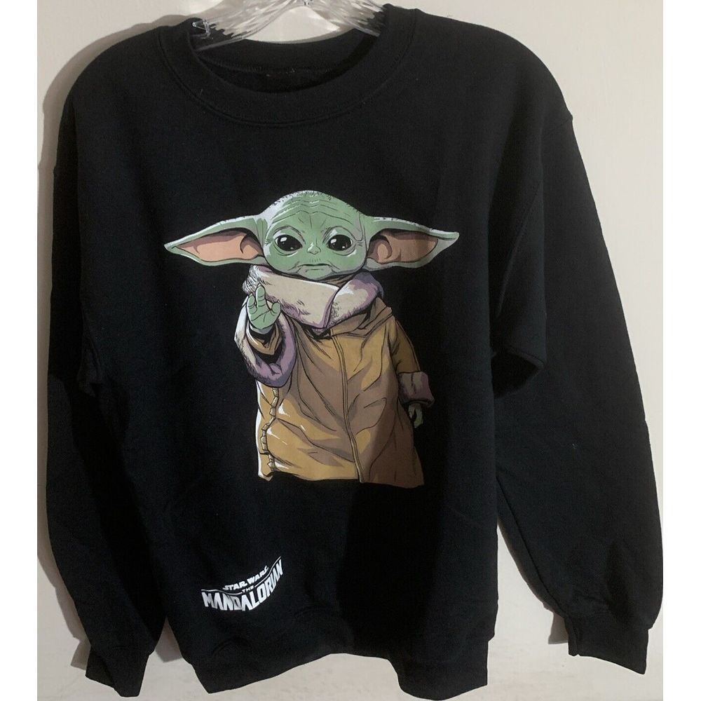 NWT Star Wars Mandalorian Yoda Unisex Small Long Sleeve Fleece